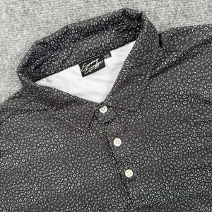 Sunday Swagger Manta Mens Golf Polo Shirt 2XL Black White Pattern Short Sleeve